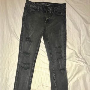 American Eagle black ripped jeans.
